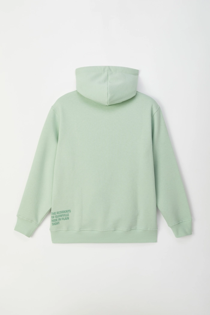 Groene hoodie van soepele sweaterstof