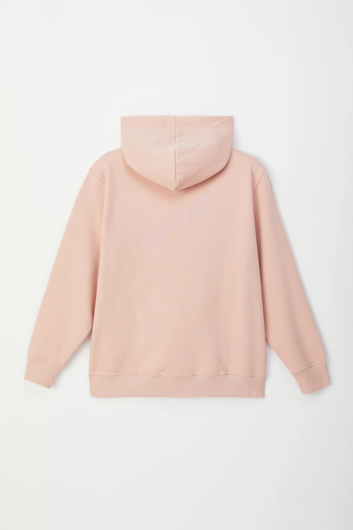 Roze hoodie van soepele sweaterstof