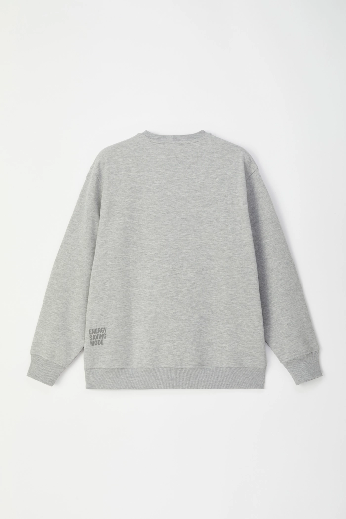 Grijze sweater van soepele sweaterstof