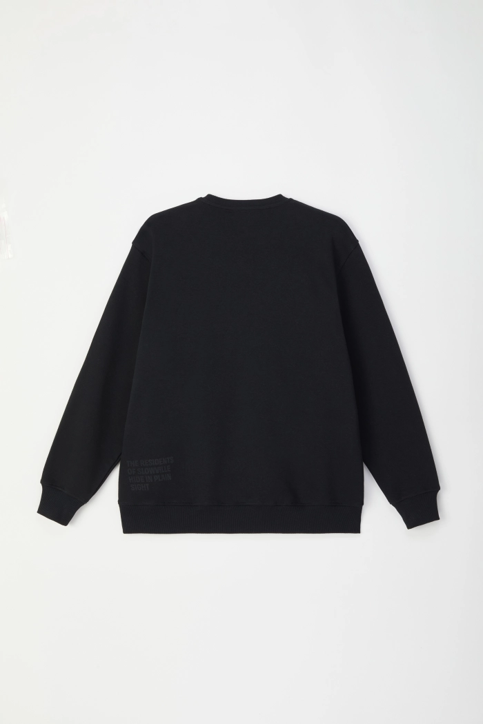 Zwarte sweater van soepele sweaterstof