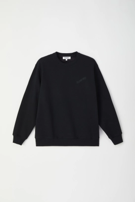 Zwarte sweater van soepele sweaterstof