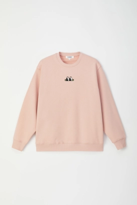Roze sweater van soepele sweaterstof