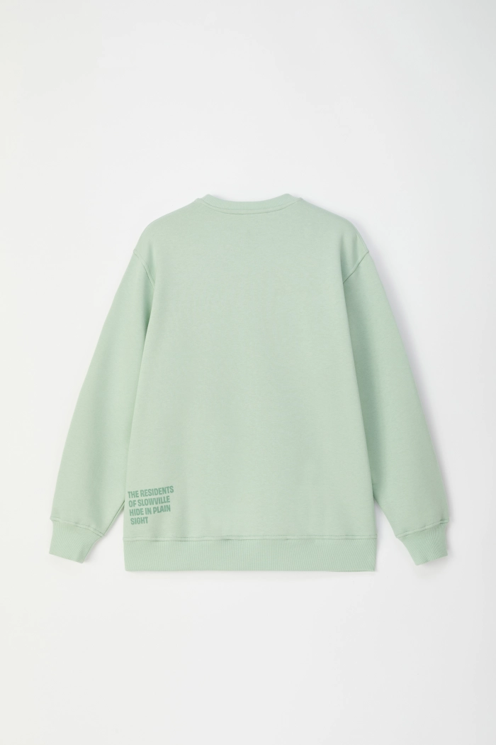 Groene sweater van soepele sweaterstof