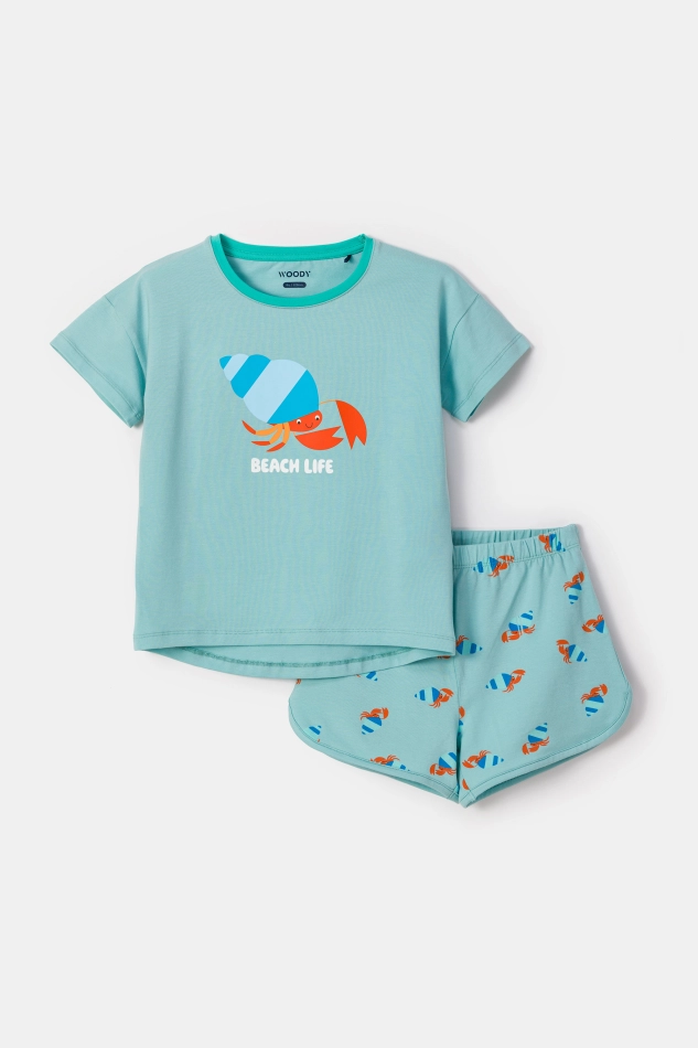 Meerkleurige pyjama van katoen Meerkleurige pyjama van katoen