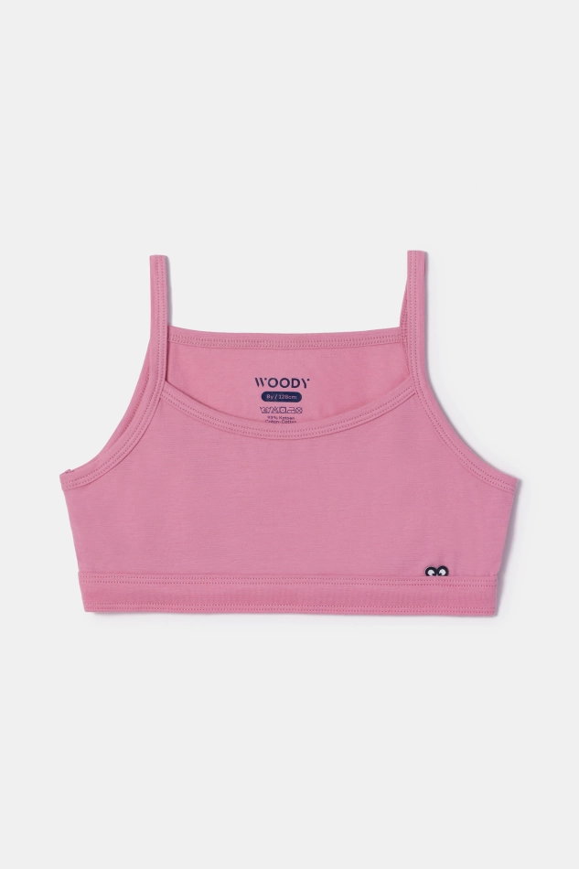Roze topje in rekbare jerseystof Roze topje in rekbare jerseystof