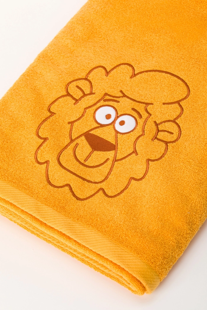 Set 2 oranje handdoeken en 2 washandjes in badstof